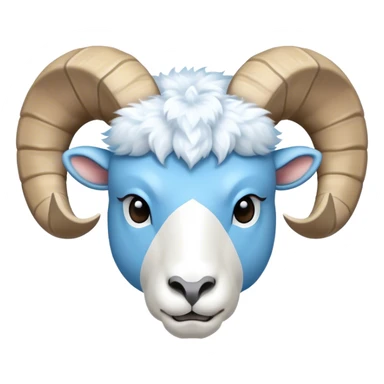 Unc chapel hill ram with light blue horns sticker