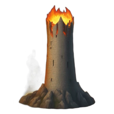 tower with a fire Sauron eye on it sticker