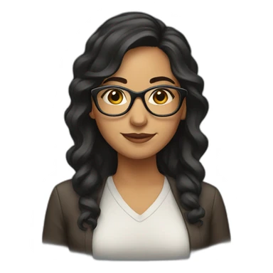 hispanic women with glasses sticker