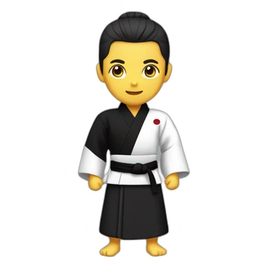 aikido stand up no hat black hakama sticker