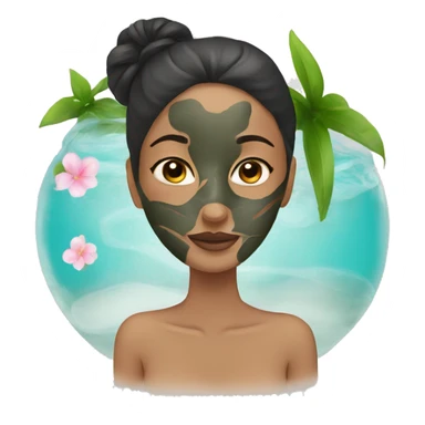 SPA, face mask, relax, girl  sticker
