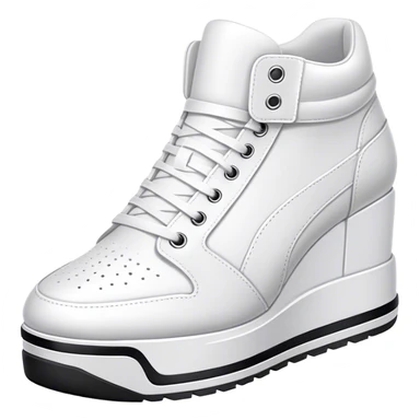 White sneaker platform shoes sticker