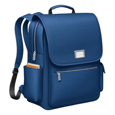 schoolbag unzipped with a laptop visible sticker