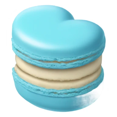 Light blue macaroon in shape of heart 🩵  sticker