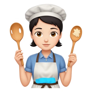 confeiteira do cabelo preto sticker