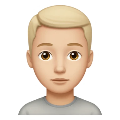 slight sideways three-quarters view of the same face, neutral expression sticker