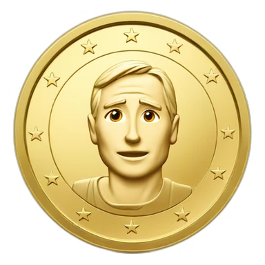 one euro coin sticker