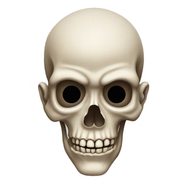 eyebrow raising skull  sticker