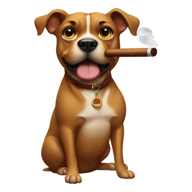 Dog smoking a cigar  sticker