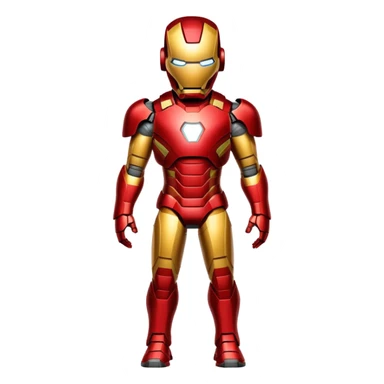 Iron Man superhero with red and gold armor sticker