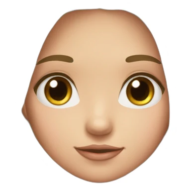 A girl with long hair and eyelashes and pink cheeks  sticker