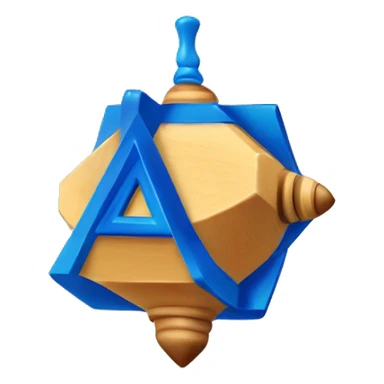 Jewish dreidel a four-sided spinning top, played during the Jewish holiday of Hanukkah sticker