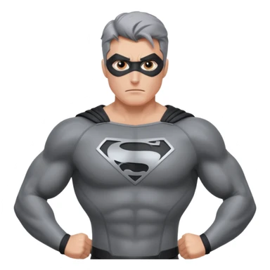Gray superhero  sticker
