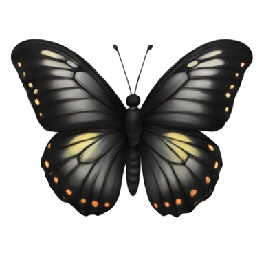 Butterfly pretty black sticker