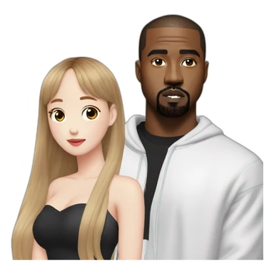 LOONA Chuu with Kanye West sticker