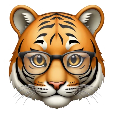 hacker tiger face with binary code and matrix background wearing glasses for Twitch emote sticker