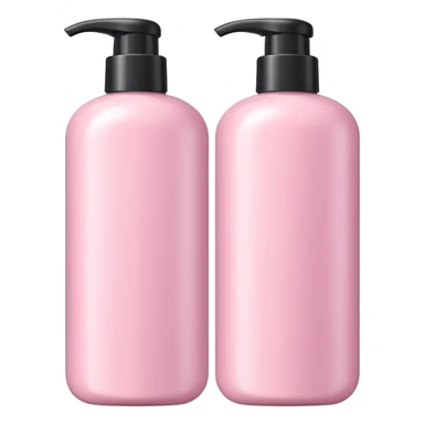 light pink shampoo and conditioner bottles sticker