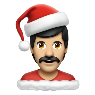 freddie mercury with santa hat sticker