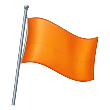 I want a flag  🚩🚩 like this but flag should be orange don't change shape just change color don't add eyes and smile sticker