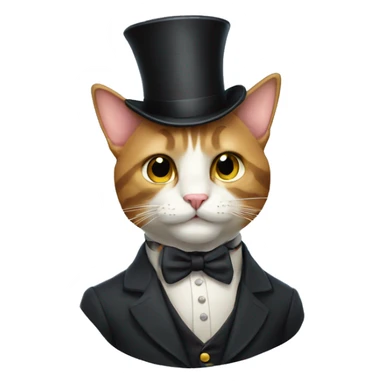 gentleman cat sticker