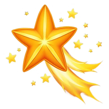Bright shooting star sticker