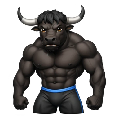 Black bull sticker
