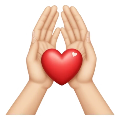 Hands with your heart sticker