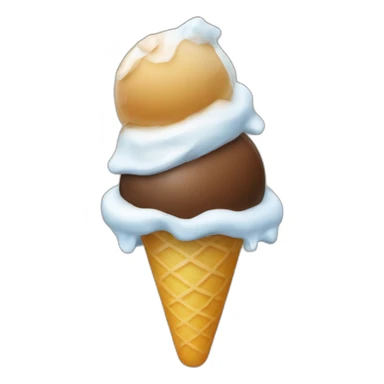 Eine eis mit drei Kugeln  sticker