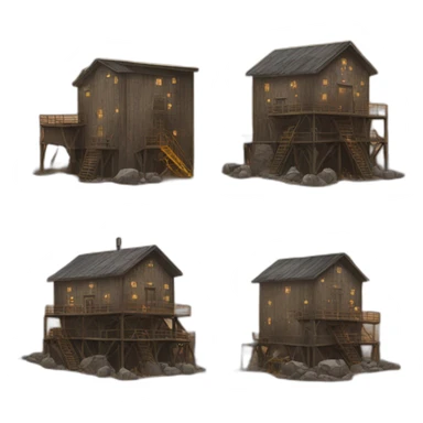 mine shaft/Mining Building house sticker