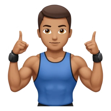 Gym trainer pointing at the camera sticker