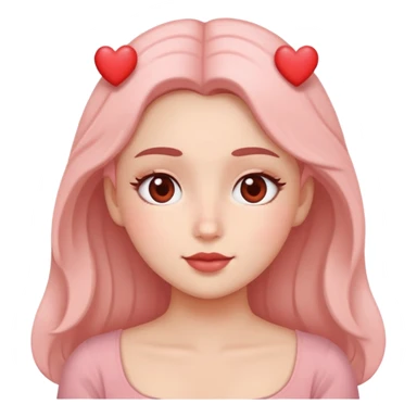 Heart eyes with blush checks with heart above the head  sticker