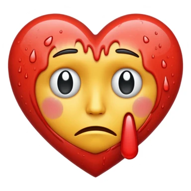 Sad heart crying sticker