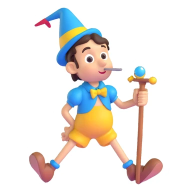 Pinocchio Disney style sticker
