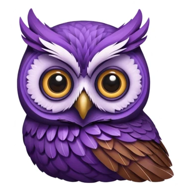 purple owl sticker