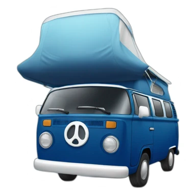 Darkblue Campervan  sticker