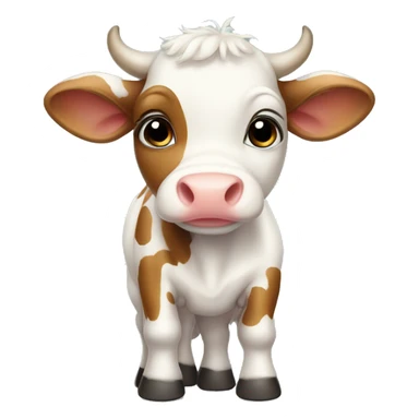 Cute baby cow drawing sticker