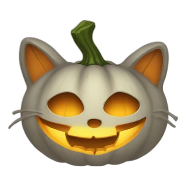 un chat citrouille sticker