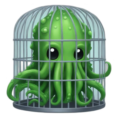 cthulhu in a cage sticker