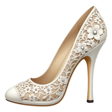 white lace heel sticker