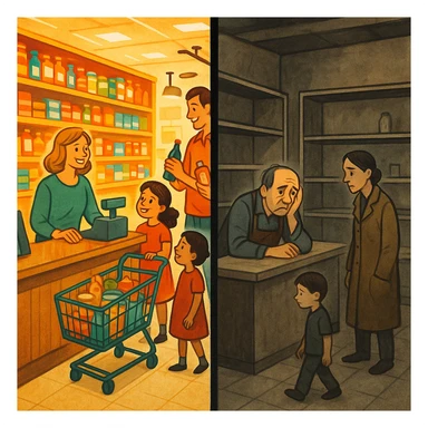 Convince store poor store & More sticker