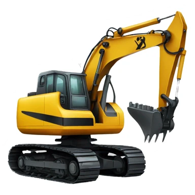 Excavator with eyes  sticker