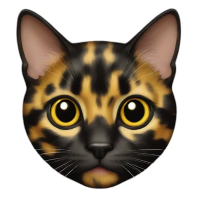 Black and yellow tortoiseshell cat sticker