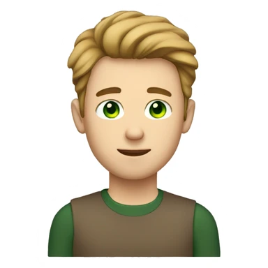 Guy with green eyes and light brown hair sticker