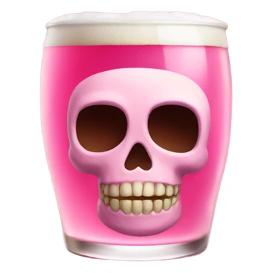 Pink Skeleton beer sticker