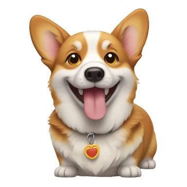 happy corgi sticker