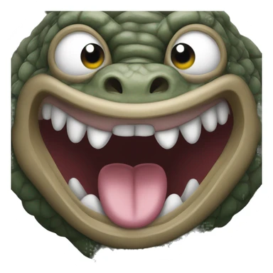 taniwha with tongue out sticker