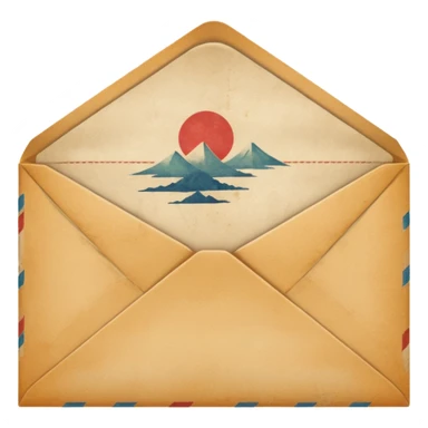 An ancient Japanese envelope sticker