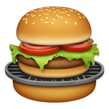 Burgers on grill  sticker