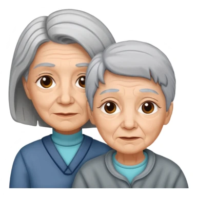 lo mismo que estas haciendo solo coloca alado de la abuela un hombre joven  sticker