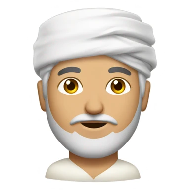 Persian man with sake on face sticker